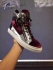 GIUSEPPE ZANOTTI Sneakers in Burgundy Velvet with Chains